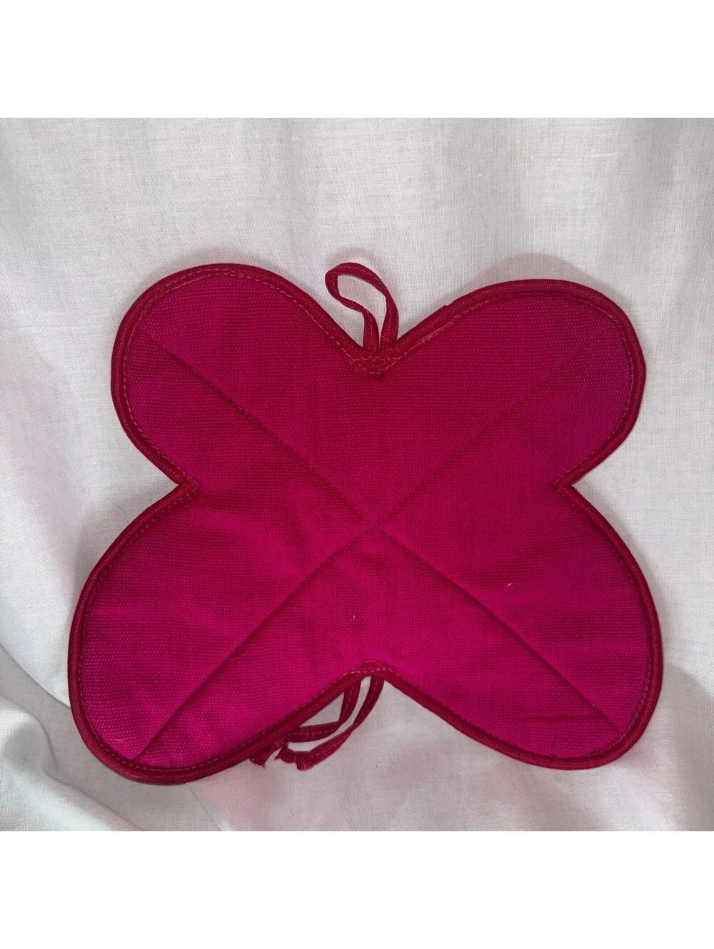 Guatemala Embroidered Butterfly Pot Holder Hot Pad Trivet Colorful Folk Art